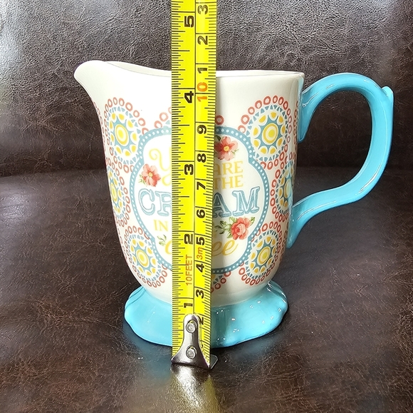 Pioneer Woman‎ Creamer With Handle 'You Are the Cream In My Coffee' Server - Picture 7 of 8